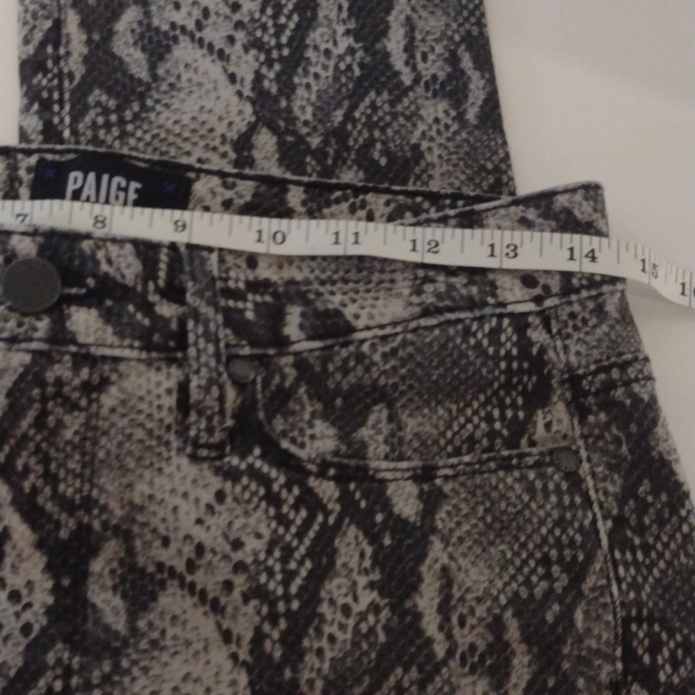 PAIGE Snakeskin hoxton slim Jeans size 29 raw him - Picture 7 of 12